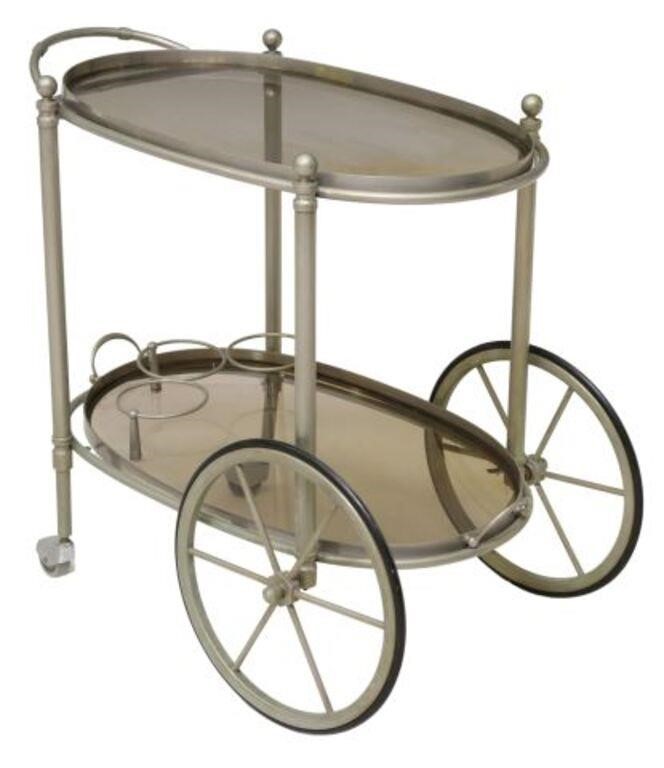 ITALIAN TWO-TIER METAL & GLASS