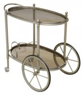 ITALIAN TWO-TIER METAL & GLASS