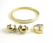 ITALIAN TWO-TONE GOLD RING, BA