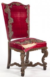 Italian Upholstered and Carved