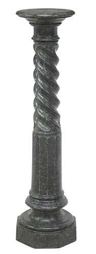 ITALIAN VERDE MARBLE SPIRAL TWIST
