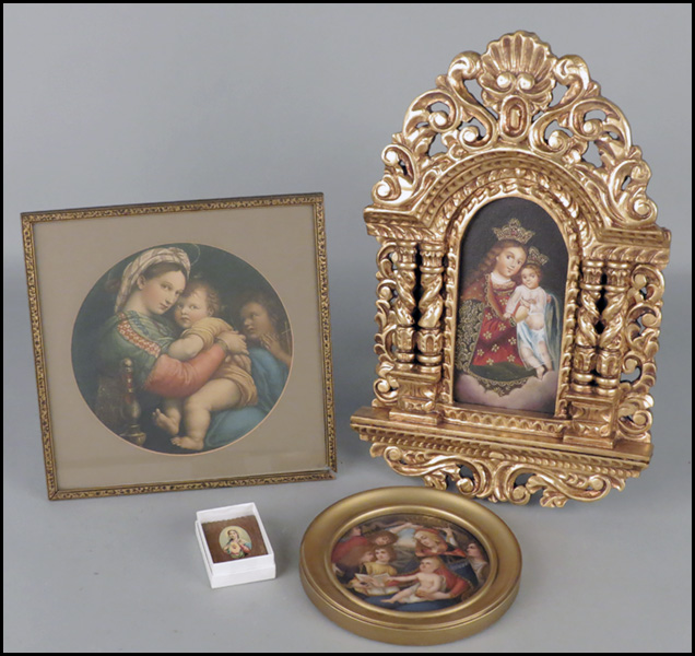ITALIAN VIRGIN AND CHILD PAINTED