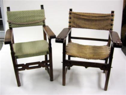 Italian walnut and upholstered