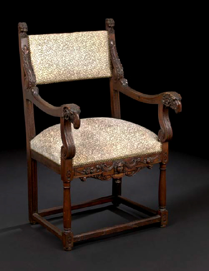 Italian Walnut Armchair,  fourth
