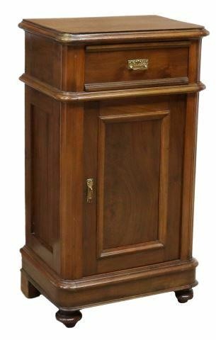 ITALIAN WALNUT BEDSIDE CABINET,
