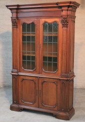 ITALIAN WALNUT BOOKCASE WITH L