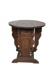 ITALIAN WALNUT DROP LEAF OCCAS