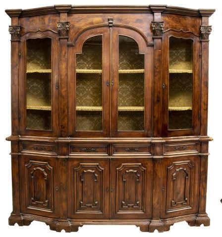 ITALIAN WALNUT GLAZED BOOKCASE,