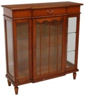 ITALIAN WALNUT GLAZED VITRINE