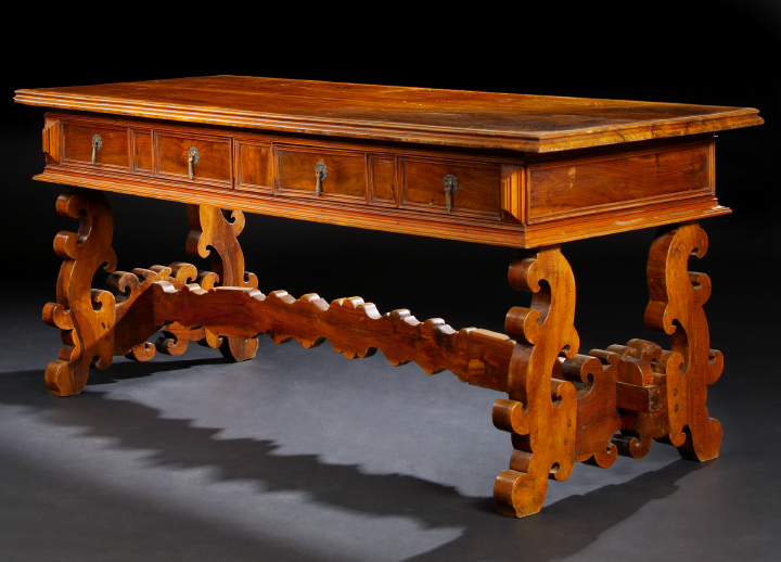 Italian Walnut Hall Table, 