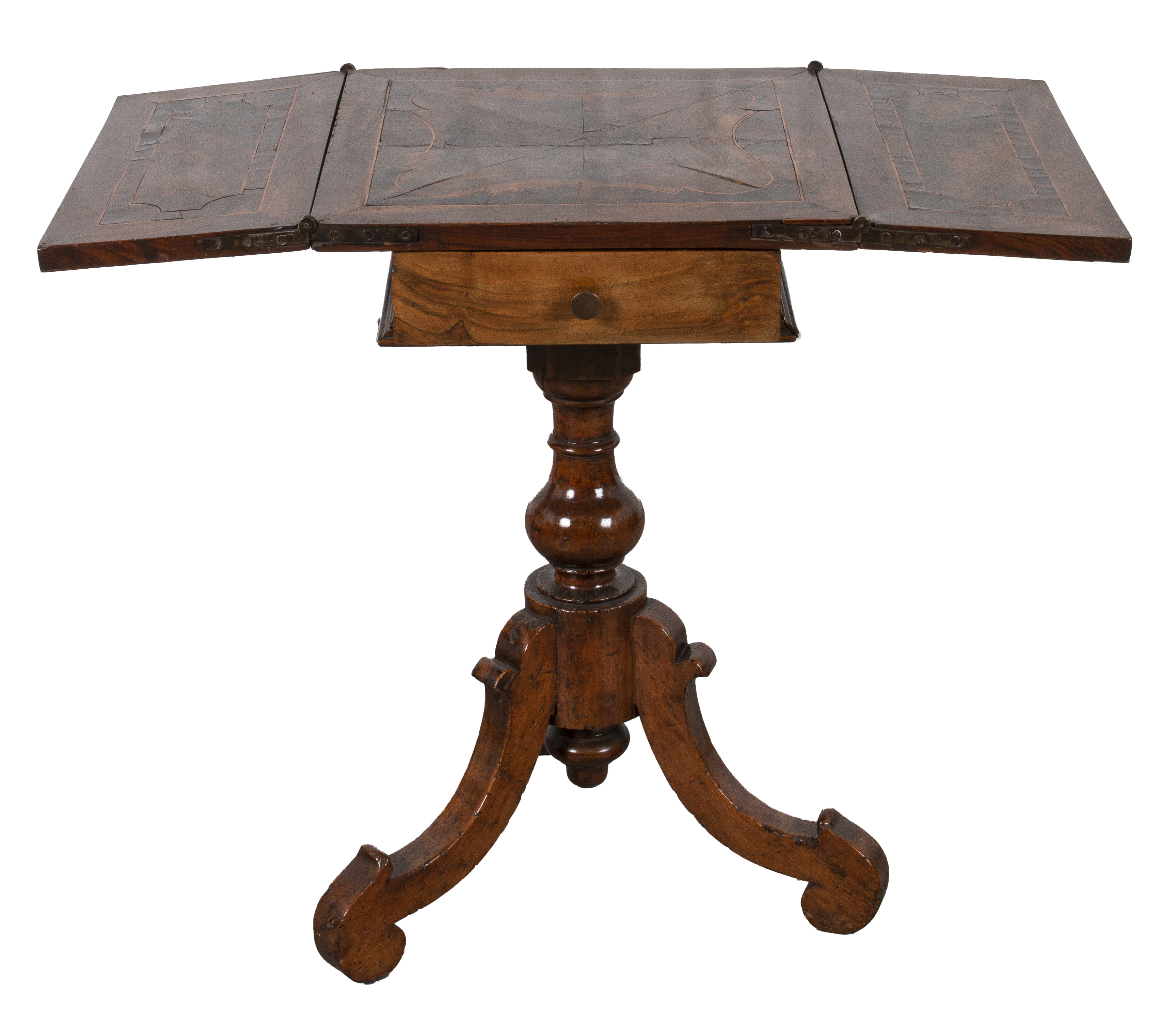 ITALIAN WALNUT INLAID FLIP TOP