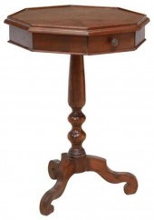 ITALIAN WALNUT OCTAGONAL TOP O