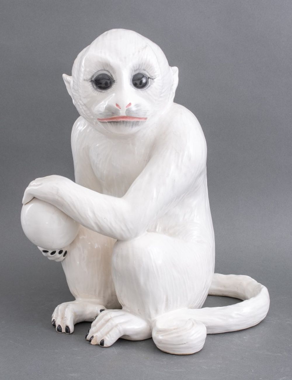 ITALIAN WHITE CERAMIC MARMOSET OR