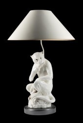 ITALIAN WHITE MAJOLICA MONKEY