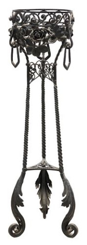 ITALIAN WROUGHT IRON FLORAL PL