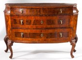 Italianate Burlwood Bombe Comm