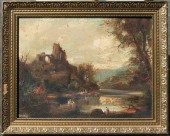ITALIANATE LANDSCAPE WITH FIGU