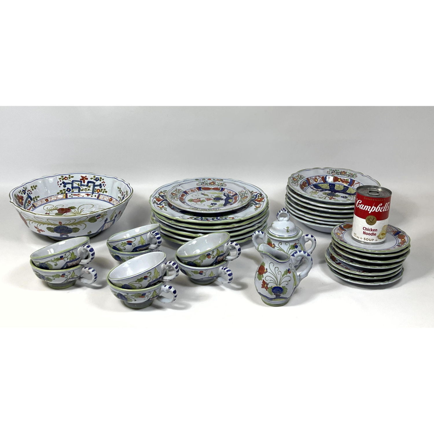 Italy Dinner Set Dishes. Painted