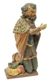 ITALY RELIGIOUS CARVED & PAINT