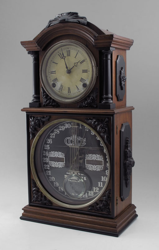 ITHACA CALENDAR CLOCK CO. DUAL DIAL