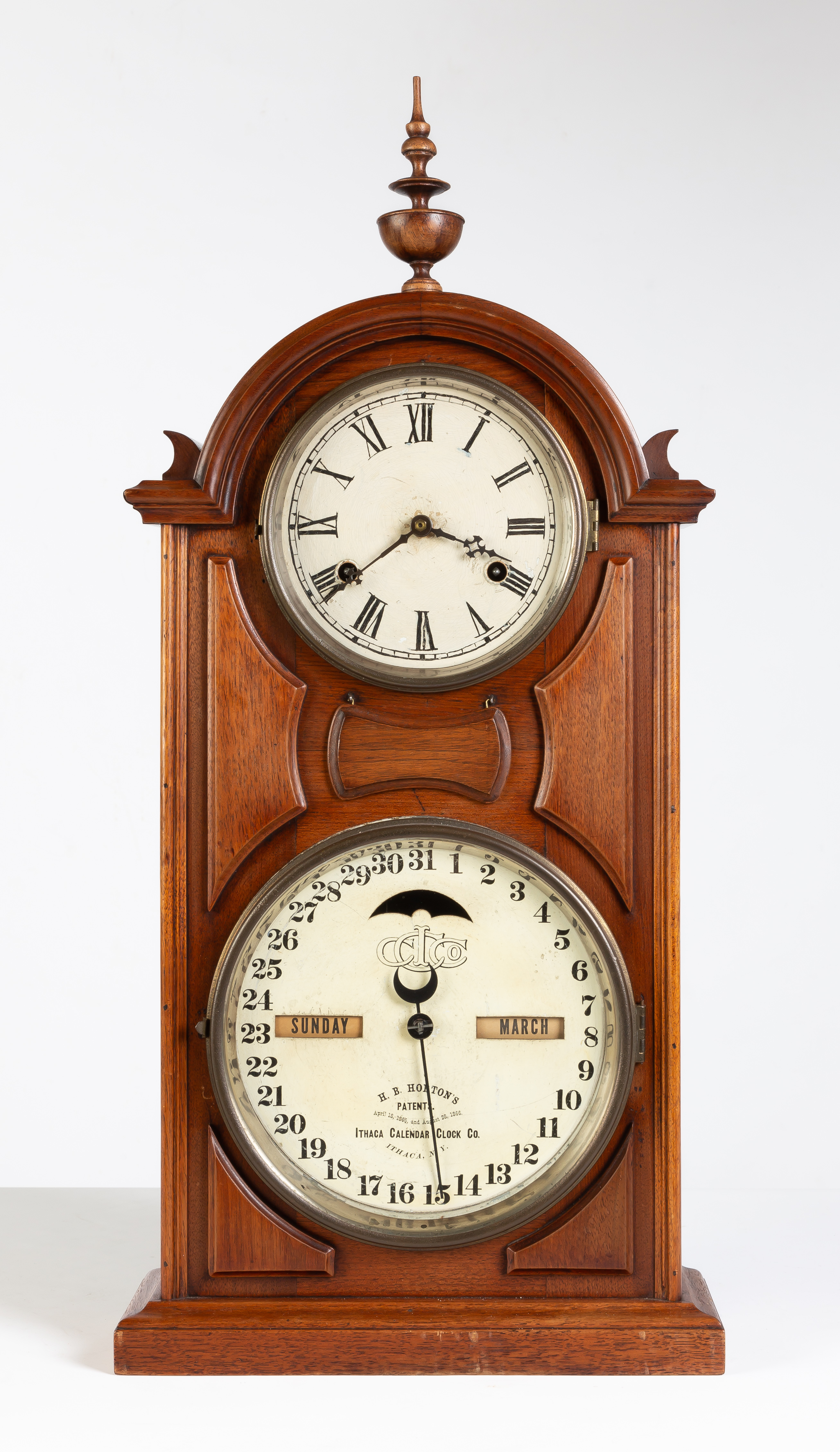 ITHACA CALENDAR CLOCK Late 19th