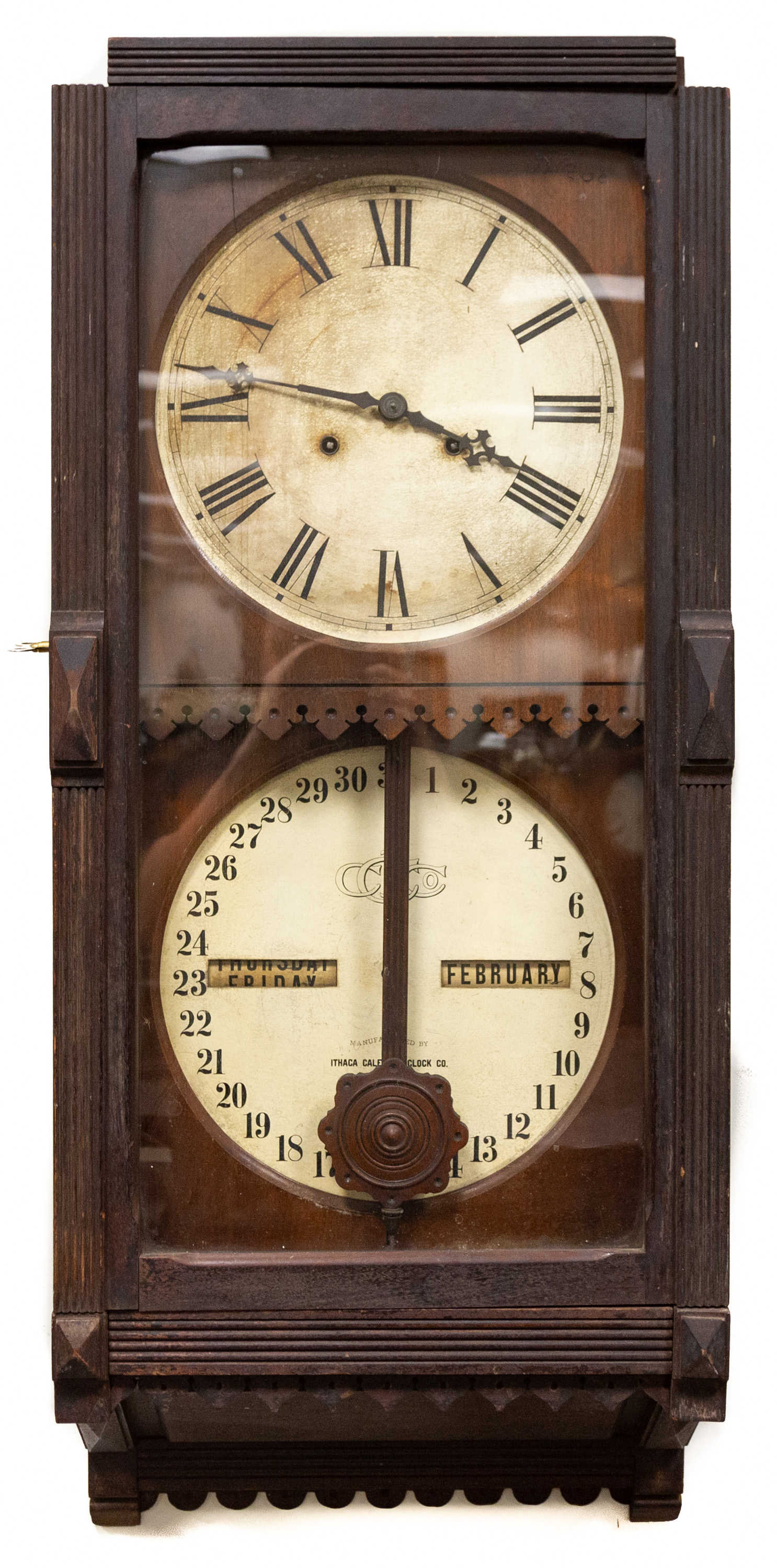 ITHACA CALENDAR WALL CLOCK