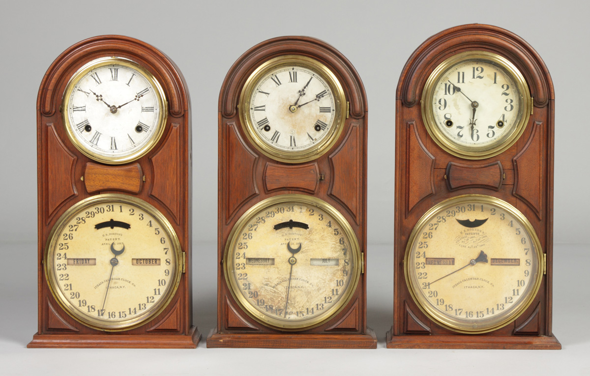 Ithaca Round Top Shelf Clocks Lot