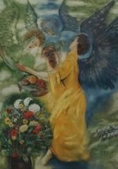 ITZACK RUBIN, MOSES WITH ANGEL