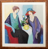 ITZCHAK TARKAY "SEATED WOMEN"