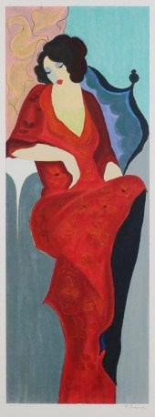 ITZCHAK TARKAY SERIGRAPH LADY