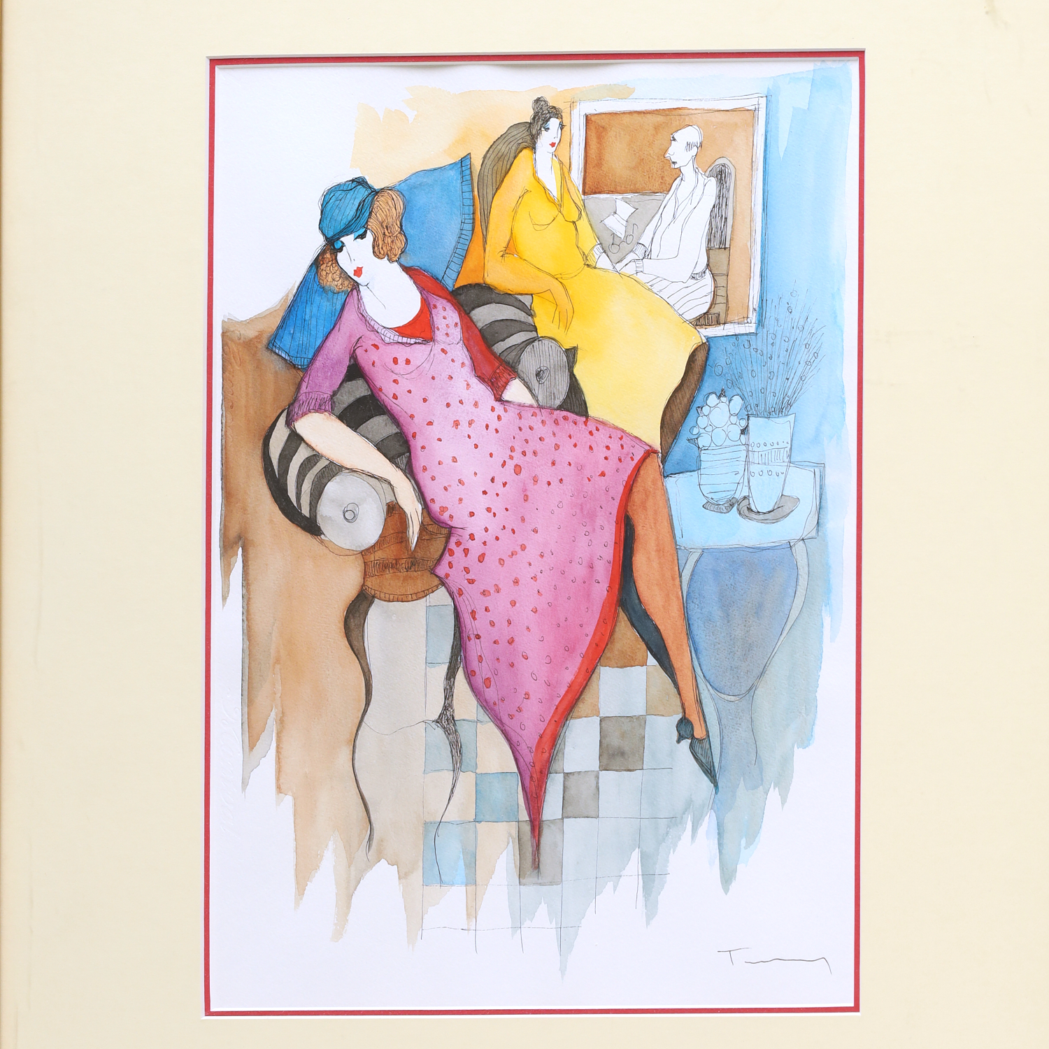 ITZCHAK TARKAY, WATERCOLOR ON