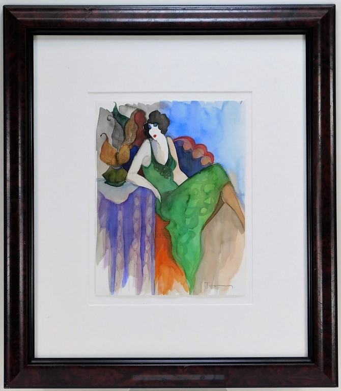ITZCHAK TARKAY WOMAN IN GREEN
