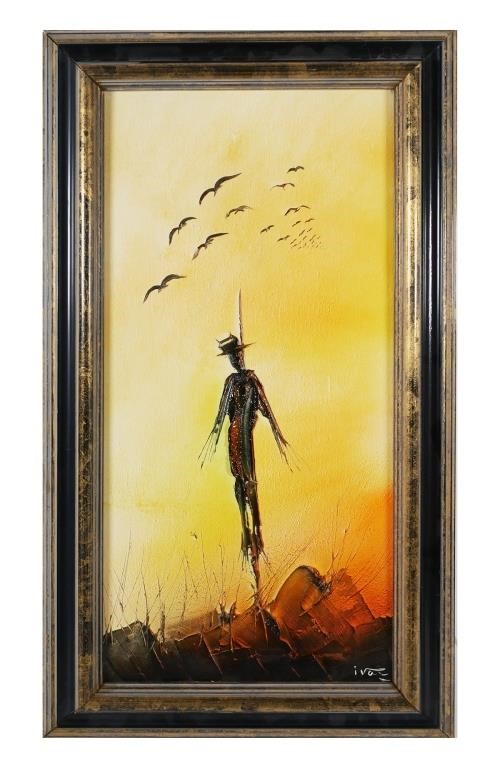 IVAR BRUUN, SCARECROW, OIL ON