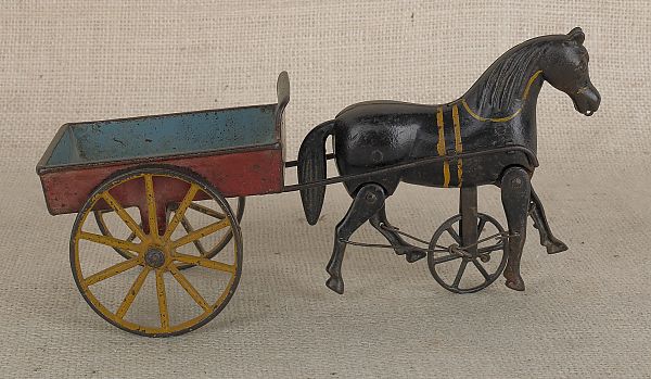 Ives cast iron horse and wagon 9
