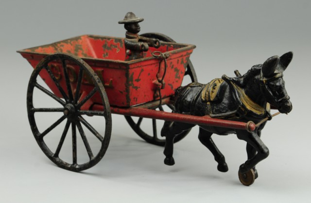 IVES COAL CART Horse drawn cast