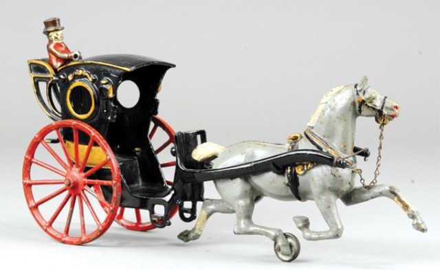 IVES HANSOM CAB c. 1890's cast iron