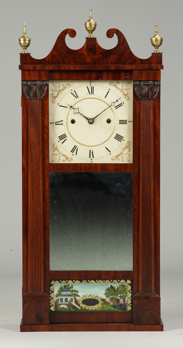 Ives Mirror Shelf Clock Mahogany