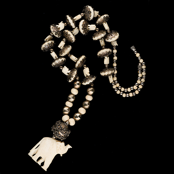 Ivory and Sterling Necklace A