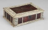 Ivory and tortoise box, wooden