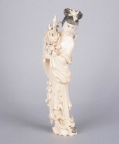 IVORY CARVING OF GUANYINIVORY