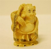 Ivory carving of Hotai carryin