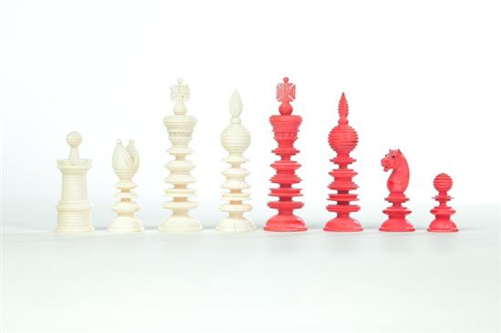 IVORY CHESS PIECES.  Continental 