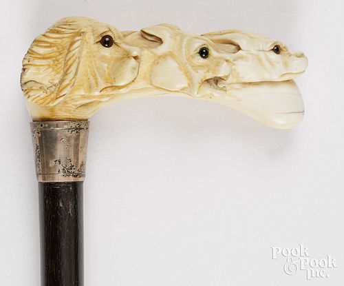 IVORY DOG HEADS WALKING