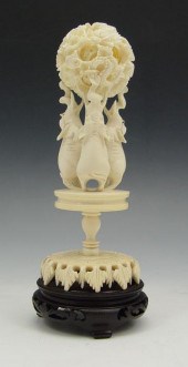 IVORY ELEPHANT STAND WITH MYST