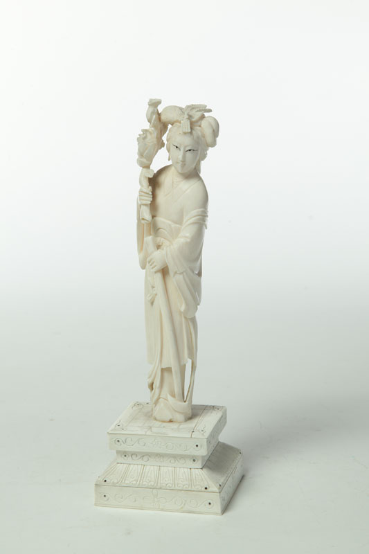 IVORY FIGURE OF A WOMAN.  China 