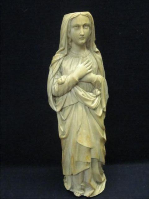 Ivory Figure of Madonna. 18th or