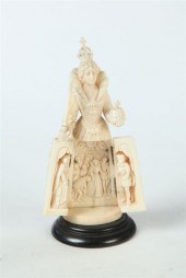 IVORY FIGURE OF QUEEN ELIZABET