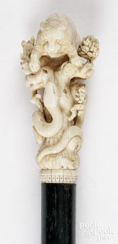 IVORY LION AND SNAKE WALKING S