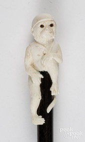 IVORY MONKEY WALKING STICK<br>