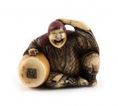 IVORY NETSUKE BY RANKO 19TH CE